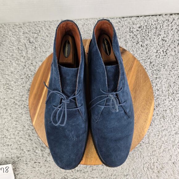 Polo Ralph Laruen Marlow Navy Suede Casual Crepe Sole Daily Chukka Boot Men 13 D - Picture 5 of 14
